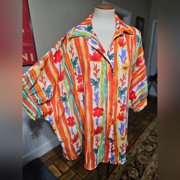 Adrienne Abstract Colorful Dress Tunic Medium - Picture 2 of 4